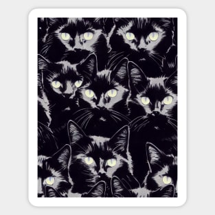 Black Cats for Cat lovers. Perfect gift for National Black Cat Day, #17 Sticker